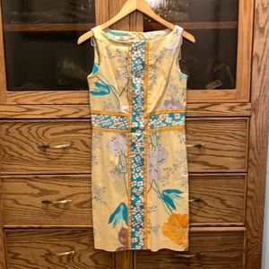 Sleeveless dress - polished cotton